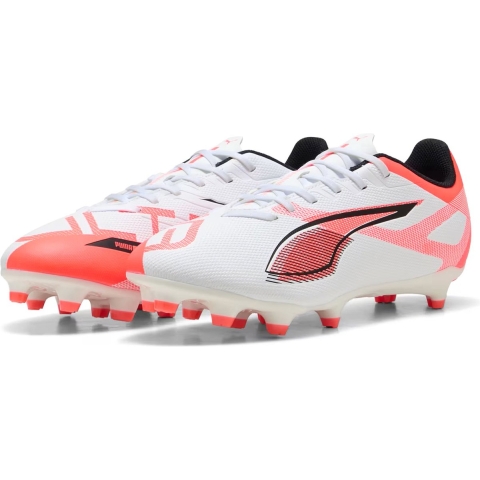 Puma ULTRA 5 PLAY FG/AG Fußballschuhe | White/Black/Glowing Red | Größe: 46.5