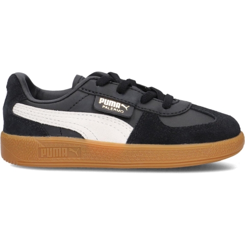 Puma Palermo Leather Sneakers Babys Schuhe Für Für Kinder | Mit Plain | Black/Feather Gray/Gum | Größe: 27