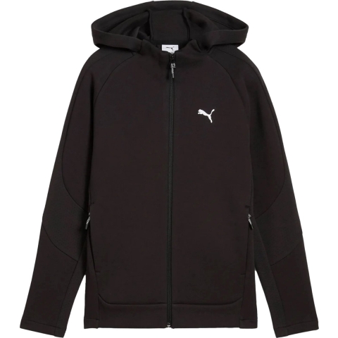 Puma EVOSTRIPE Hoodie mit durchgehendem Reißverschluss Teenager Für Herren Für Damen Für Kinder | Mit Plain | Black | Größe: 13-14Y