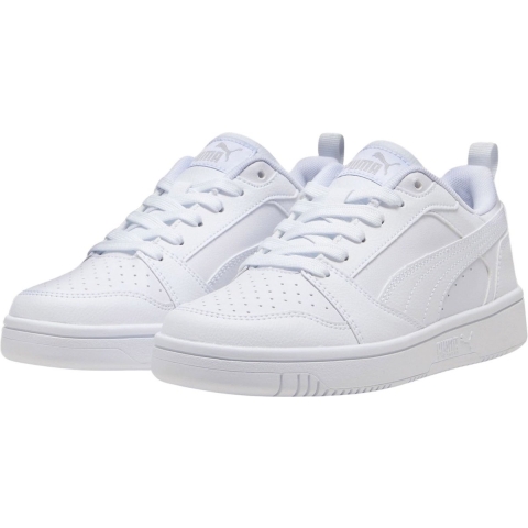 Puma Rebound V6 Lo Sneakers Jugendliche Schuhe Für Für Kinder | White/Cool Light Gray | Größe: 38.5