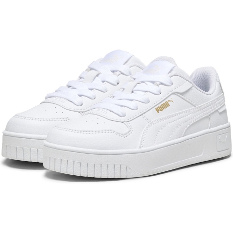 Puma Carina Street Sneakers Kinder Schuhe | White/Gold | Größe: 29