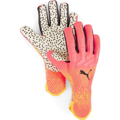 Puma FUTURE Ultimate NC Torwarthandschuhe | Mit Other Pattern | Sunset Glow/Sun Stream/Black | Größe: 10.5