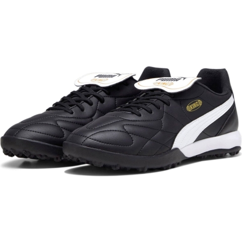 Puma KING TOP TT Fußballschuhe Für Herren | Black/White/Gold | Größe: 43