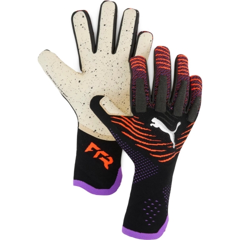 Puma FUTURE Ultimate NC Fußball Torwarthandschuhe | Mit Other Pattern | Black/Glowing Red/Purple Glimmer | Größe: 7.5