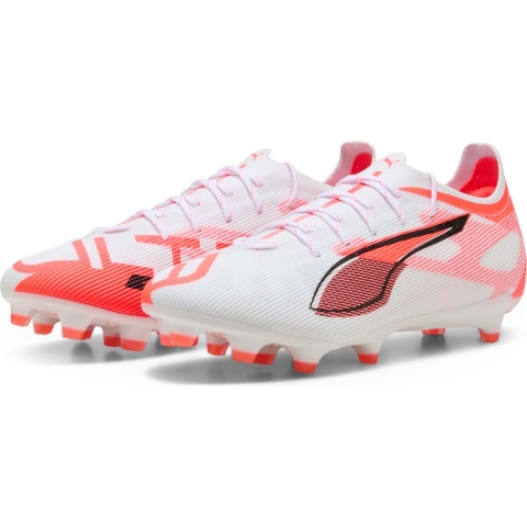 Puma ULTRA 5 PRO FG/AG Fußballschuhe | White/Black/Glowing Red | Größe: 40.5