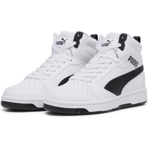 Puma Rebound V6 Mid Sneakers Teenager Schuhe Für Für Kinder | White/Black | Größe: 35.5
