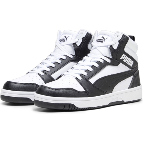 Puma Rebound Sneakers Schuhe | Mit Plain | White/Black/Shadow Gray | Größe: 40
