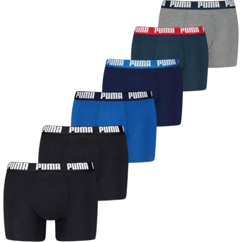 Licence Puma Boxershorts 6-er Pack Herren | Blue/Black | Größe: 4