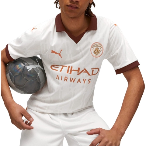 Puma Manchester City 23/24 Auswärtstrikot Herren | Mit Other Pattern | White/Aubergine | Größe: XXL
