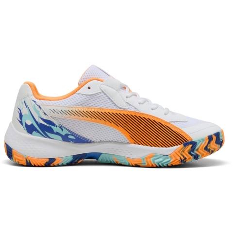 Puma NOVA Court Padelschuhe | Mit Colorful | White/Black/Vivid Blue | Größe: 43