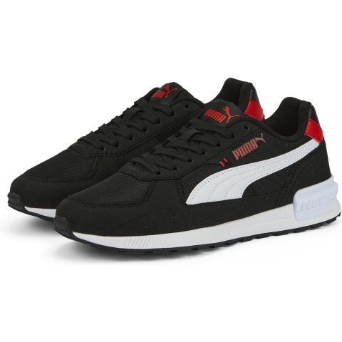 Puma Graviton Jugend Sneaker Schuhe Für Für Kinder | Mit Plain | Black/White/Red | Größe: 36
