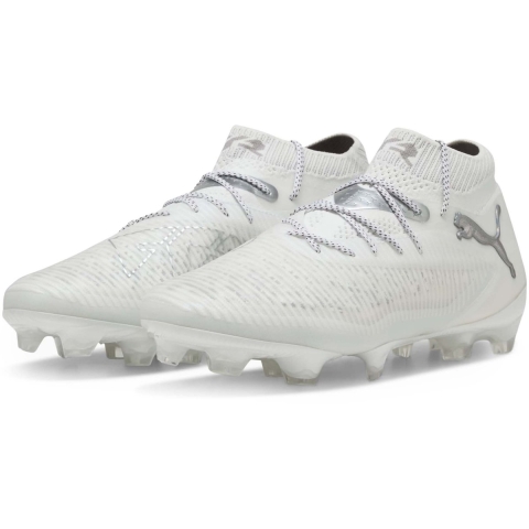 Puma FUTURE 8 ULTIMATE FG Fußballschuhe | White/Matte Silver | Größe: 40.5