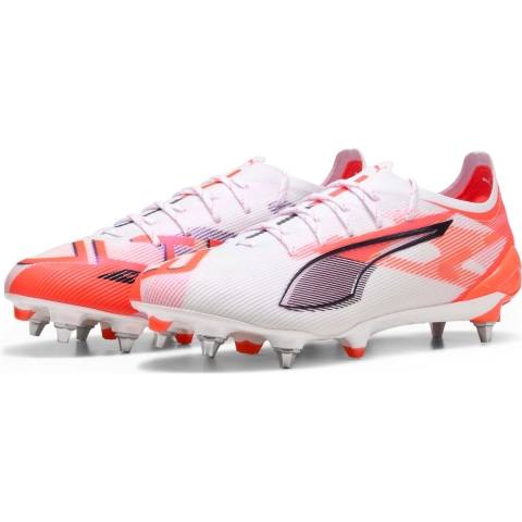 Puma ULTRA 5 ULTIMATE MxSG Fußballschuhe | White/Black/Glowing Red | Größe: 44