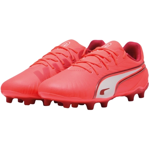 Puma KING MATCH FG/AG Fußballschuhe Teenager Für Für Kinder | Glowing Red/White/Red Fire | Größe: 35.5