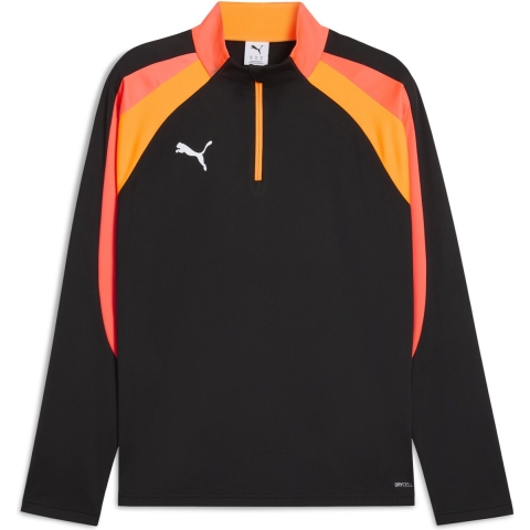 Puma individualLIGA Top mit viertellangem Reißverschluss Herren | Mit Plain | Black/Heat Fire | Größe: XL