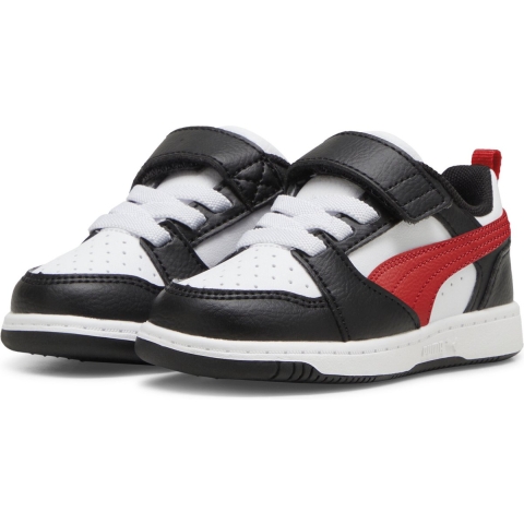 Puma Rebound V6 Lo Sneakers Babys Schuhe | White/Red/Black | Größe: 22