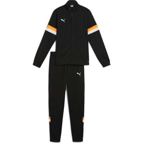 Puma individualRISE Fußball-Trainingsanzug Teenager Für Für Kinder | Mit Plain | Black/Heat Fire | Größe: 7-8Y