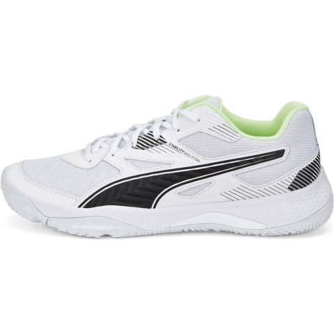 Puma Solarflash II Hallen-Sportschuhe Für Herren | Mit Colorful | White/Black/Fizzy Light | Größe: 44