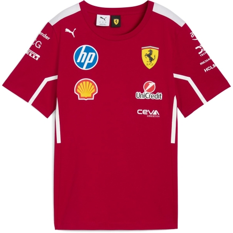 Puma Scuderia Ferrari HP 2025 Team T-Shirt Herren | Mit Plain | Dark Cherry | Größe: XS