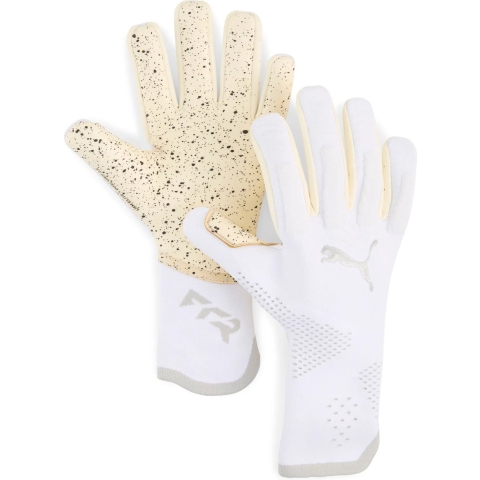 Puma FUTURE Ultimate NC Fußball Torwarthandschuhe | Mit Other Pattern | White/Silver | Größe: 9