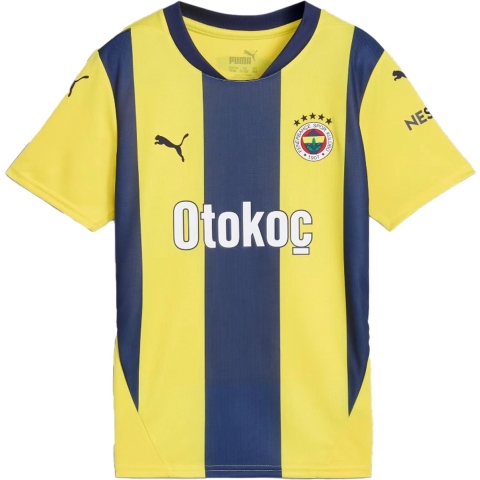 Puma Fenerbahçe SK 24/25 Heimtrikot Teenager Für Für Kinder | Mit Striped | Speed Yellow/Blue Violet | Größe: 11-12Y