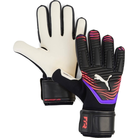 Puma FUTURE Match NC Fußball Torwarthandschuhe | Mit Other Pattern | Black/Glowing Red/Purple Glimmer | Größe: 6