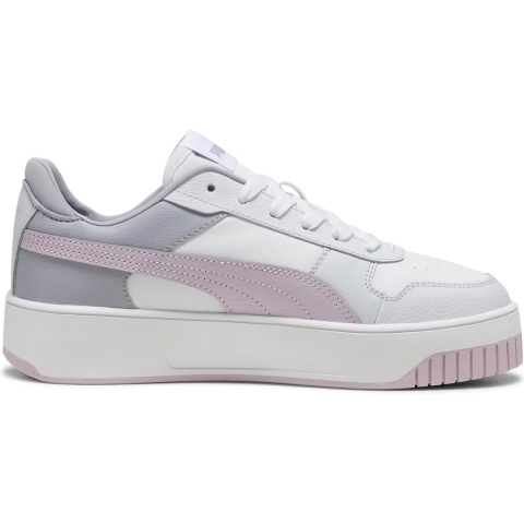 Puma Carina Street Sneakers Damen Schuhe | Mit Plain | White/Grape Mist/Silver | Größe: 42