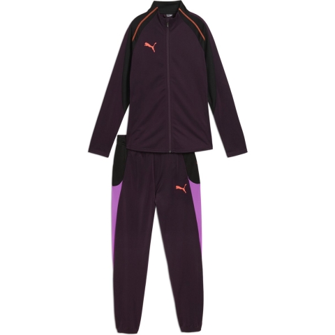 Puma individualBLAZE Fußball-Trainingsanzug Damen | Mit Plain | Midnight Plum/Glowing Red | Größe: L
