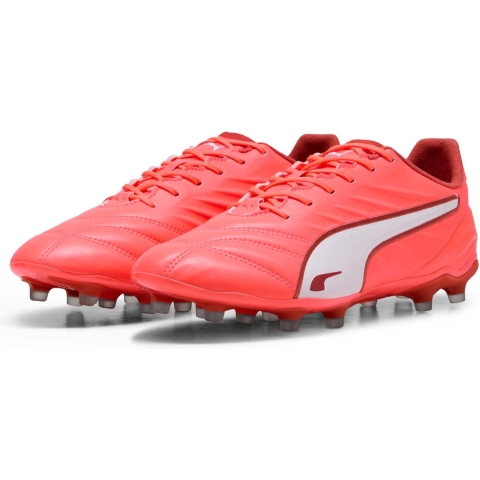 Puma KING PRO FG/AG Fußballschuhe | Glowing Red/White/Red Fire | Größe: 42
