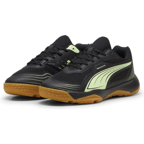 Puma Solarflash III Hallensportschuhe Teenager Für Für Kinder | Black/Fizzy Apple | Größe: 33