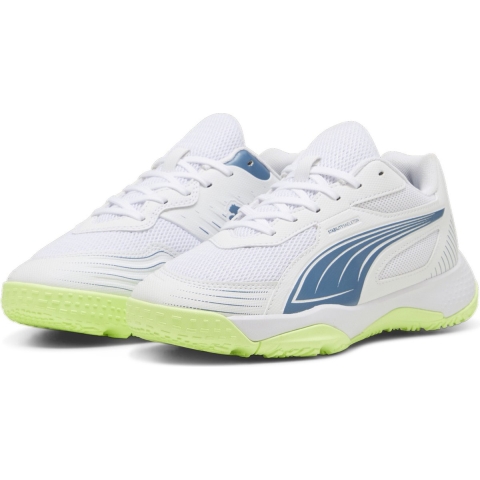 Puma Solarflash III Hallensportschuhe Teenager Für Für Kinder | White/Blue Horizon | Größe: 37.5