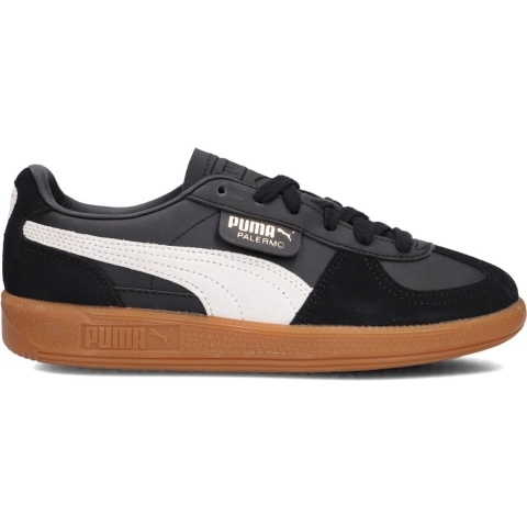 Puma Palermo Leather Sneakers Teenager Schuhe Für Für Kinder | Mit Plain | Black/Feather Gray/Gum | Größe: 37