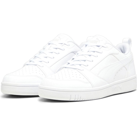 Puma Rebound V6 Low Sneakers Schuhe | Mit Plain | White/Cool Light Gray | Größe: 38