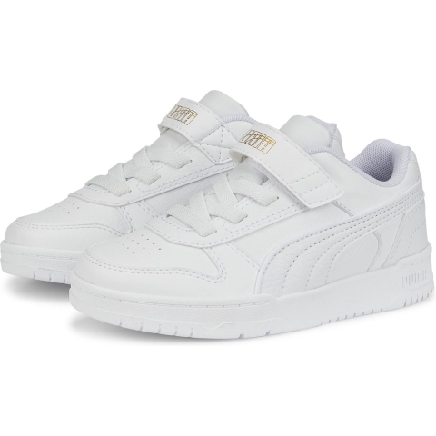 Puma RBD Game Low Sneakers für Kinder Schuhe | Mit Plain | White/Gold | Größe: 34