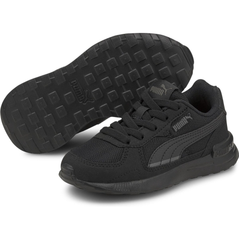 Puma Graviton AC Kinder Sneaker Schuhe | Mit Plain | Black/Black/Dark Shadow | Größe: 27.5