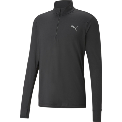Puma Run Favourite Lauftop mit viertellangem Reißverschluss Herren | Mit Plain | Black | Größe: L