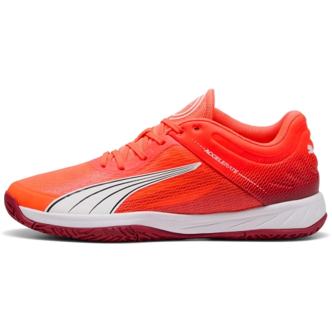 Puma Accelerate Turbo Handballschuhe Unisex | Glowing Red/White/Dark Crimson | Größe: 45
