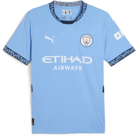 Puma Manchester City 24/25 Heimtrikot | Mit Plain | Light Blue/Marine Blue | Größe: M