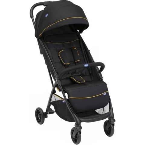 Passeggino Chicco Glee Uneven Black Portata 22 kg Chiusura Automatica + Parapioggia