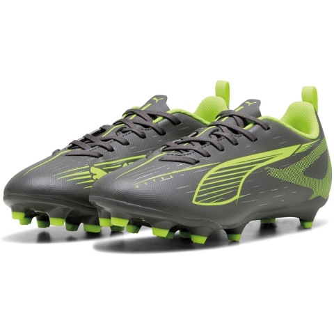 Puma ULTRA 5 PLAY FG/AG Fußballschuhe Teenager Für Für Kinder | Matte Aged Silver/Yellow Alert/Aged Silver | Größe: 38.5
