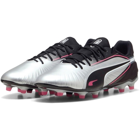 Puma KING MATCH FG/AG Fußballschuhe Unisex | Silver/Black/Sun Struck | Größe: 42