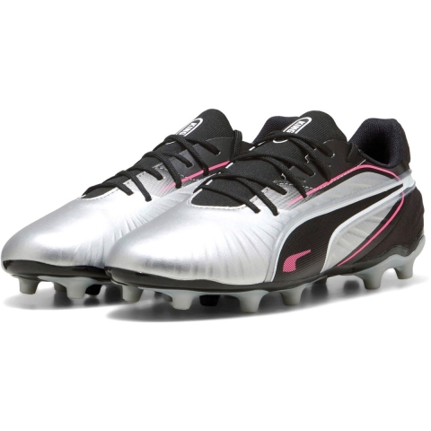 Puma KING MATCH FG/AG Fußballschuhe Teenager Für Für Kinder | Silver/Black/Sun Struck | Größe: 33