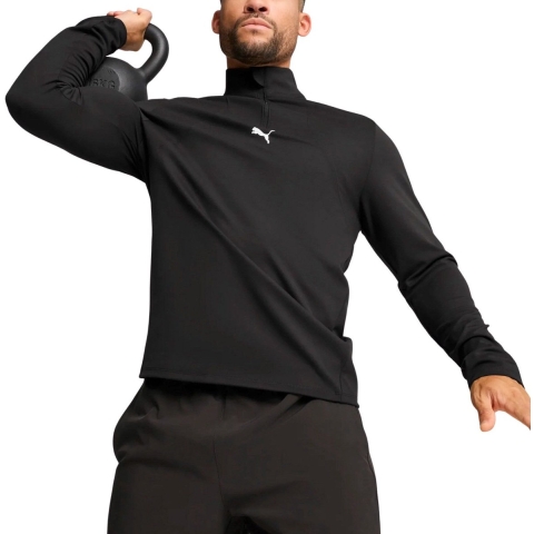 Puma CLOUDSPUN Jacke mit viertellangem Reißverschluss Herren | Black | Größe: L