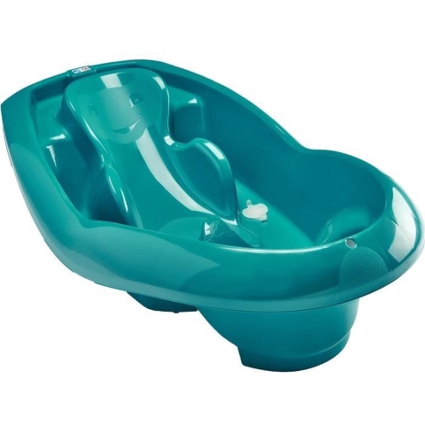 THERMOBABY - Badewanne Lagon – Babybadewanne – leicht – kompakt – von Geburt bis 12 Monate – Smaragd – hergestellt in Frankreich