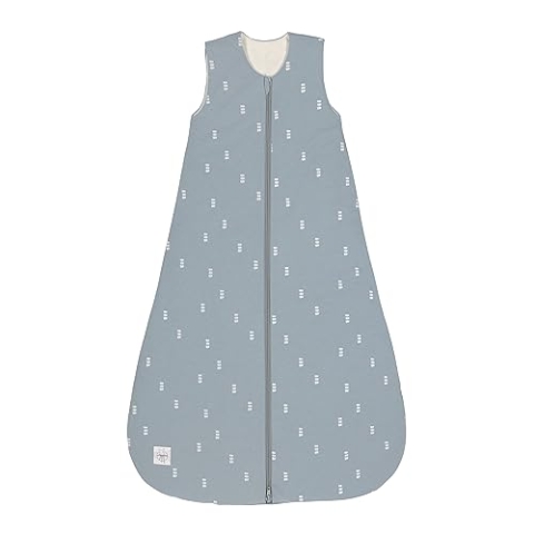 LÄSSIG Baby Ganzjahres Schlafsack ohne Ärmel unisex/Sleeping Bag Interlock light blue Größe 62/68, 3-6 Monate