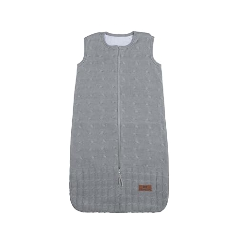 Baby's Only - Schlafsack Baby Cable - Babyschlafsack - Pucksack - Fein gestrickt - Baumwollfutter - Grau - 90 cm
