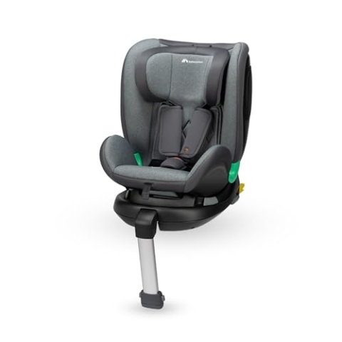 Bebeconfort EvolveFix Plus i-Size, Autositz 360 Drehbar, 0–12 Jahre, 40–150 cm, ISOFIX Kindersitz, 10 Kopfstützenpositionen, 4 Liegepositionen, Seitenaufprallschutz, Funktionsgewebe, Tinted Graphite