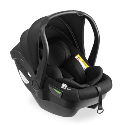 hauck Drive N Care, Schwarz - i-Size Babyschale ab Geburt für Babys mit Körpergröße von 40-87 cm inkl. Sitzverkleinerer & Sitzkeil, 3 Punkt Gurt & Kopfstüzte Höhenverstellbar