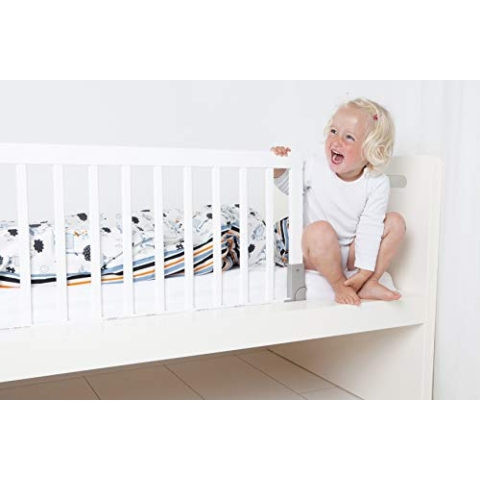 BabyDan Bettgitter aus Hartholz, 90 x 45 cm, Weiß