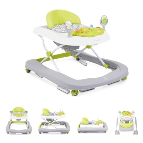 Cangaroo Ramble Lauflernhilfe und Lauflernwagen 2-in1 mit Spielecenter für Babys ab 6 Monate, grün 4019